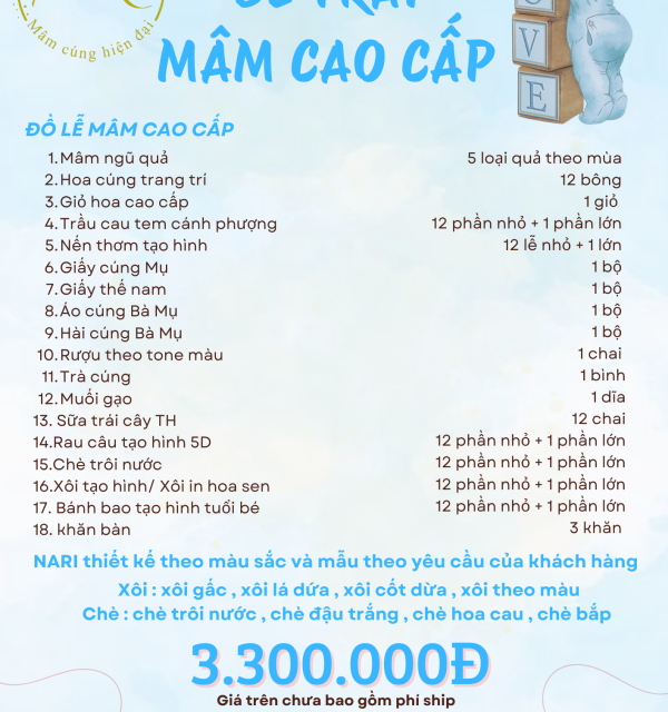 Mâm Cao Cấp Bé Trai 3.300.000 đ