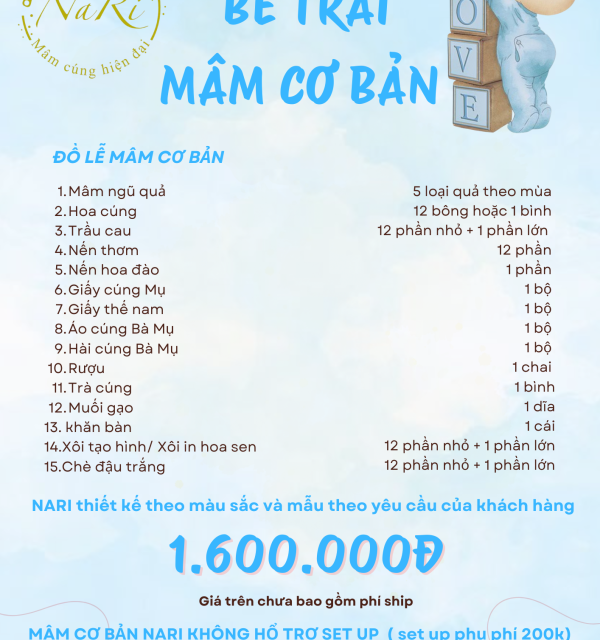Mâm Cơ Bản Bé Trai 1.600.000 
