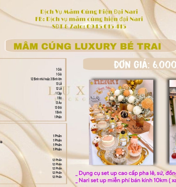 Mâm Luxury Bé Trai 6.000.000 đ