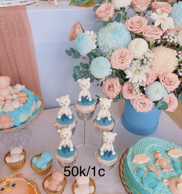 Set cupcakes-donuts-bánh đậu xanh trái cây 450.000-750.000