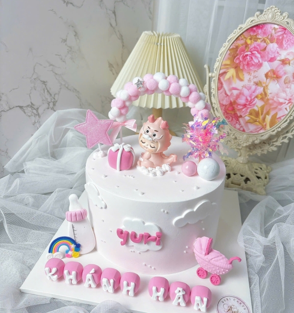Bánh Kem Trang Trí Phụ Kiện Bé Gái 
