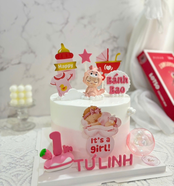 Bánh Kem Trang Trí Phụ Kiện Bé Gái 