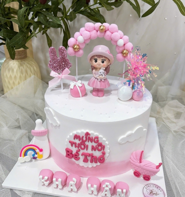 Bánh Kem Trang Trí Phụ Kiện Bé Gái 