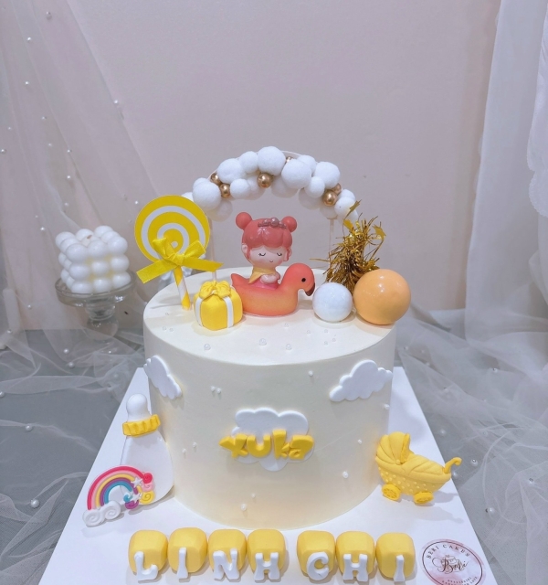 Bánh Kem Trang Trí Phụ Kiện Bé Gái 