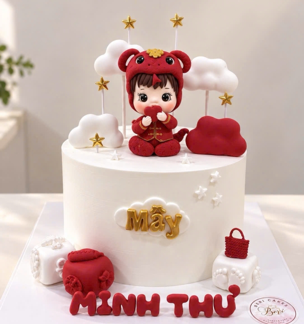 Bánh Kem Tạo Hình Bé Gái