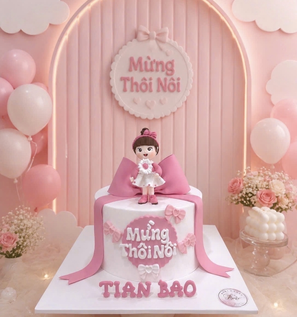 Bánh Kem Tạo Hình Bé Gái